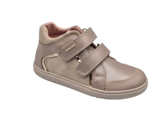 Pablosky - Botas con velcro para niñas modelo 047430, cómodas y fáciles de poner, en color beige, ideal para uso diario y colegio