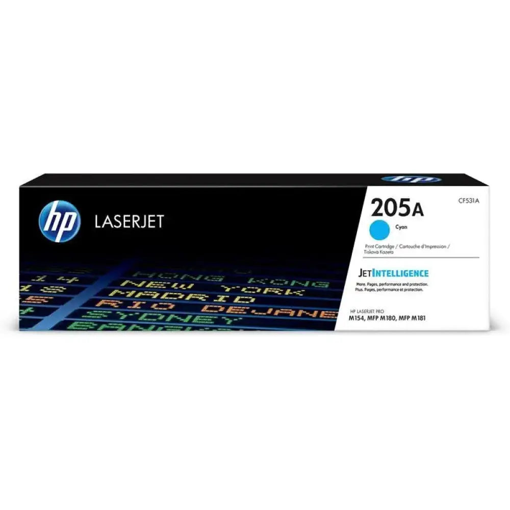 HP - Tóner láser CF531A cyan original para HP LaserJet Pro M180 y M181, rendimiento estándar de 900 páginas