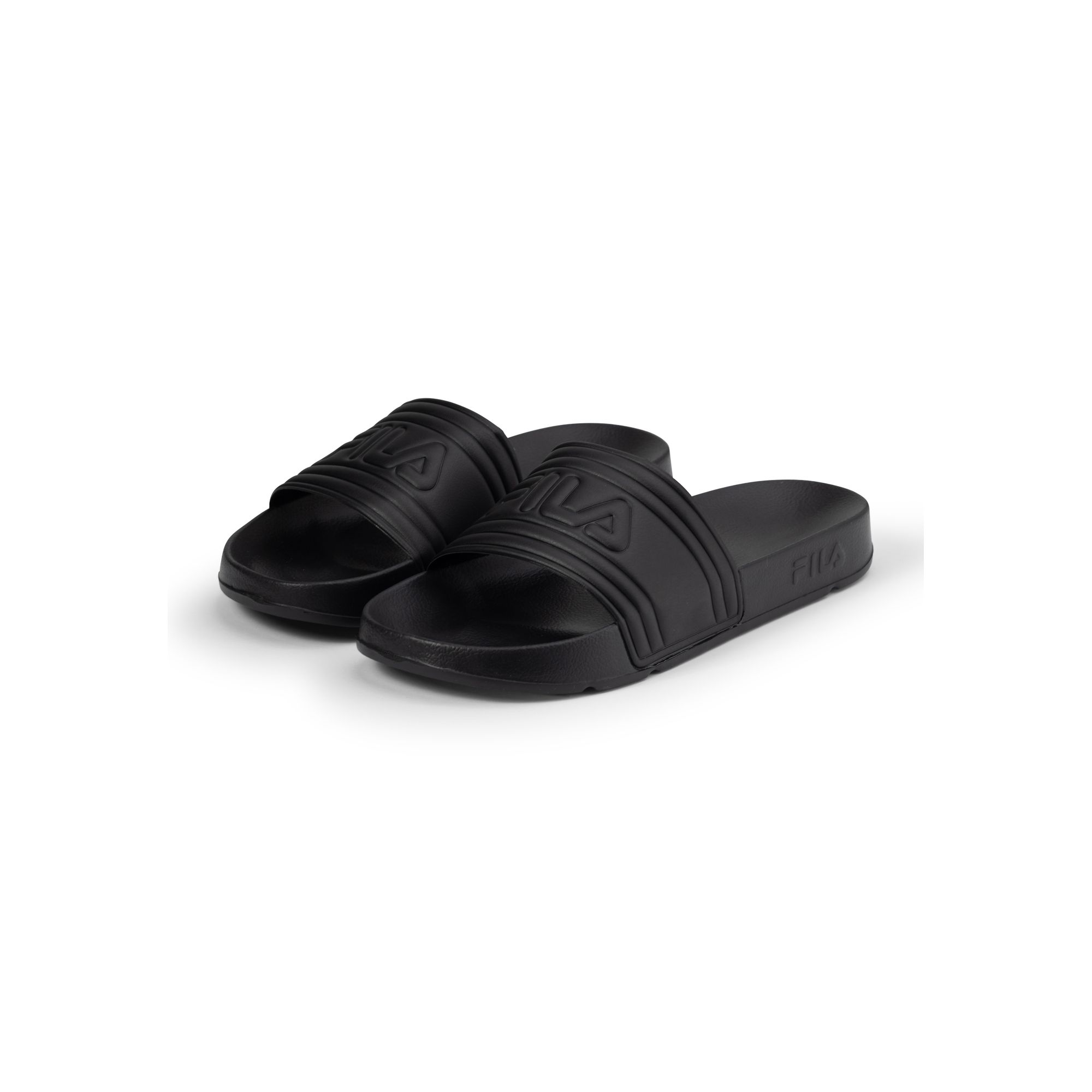 FILA | Chanclas Slide Hombre, Morro Bay Slipper, Poliuretano con Forro Textil y Plantilla Sintética, Suela Sintética Antideslizante, Logo en la Tira, Azul y Negro