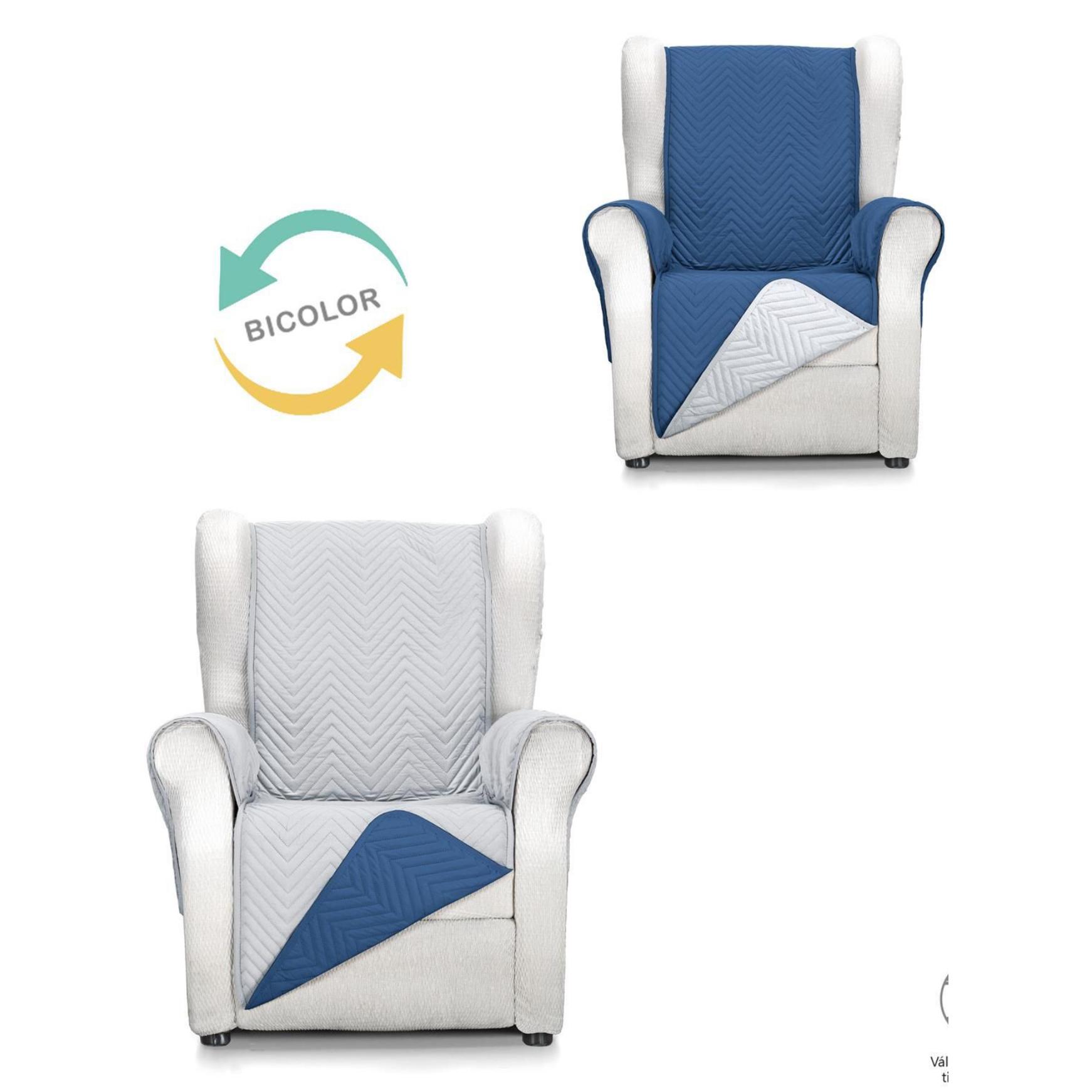 Funda de Sofá Reversible, Protector de Sofá Acolchado Bicolor con Funda Reposabrazos 1Plazs 2Plazas 3 Plazas 4Plazas