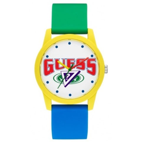 RELOJ GUESS HOMBRE  J BALVIN  AMARILLO/AZUL V1048M1