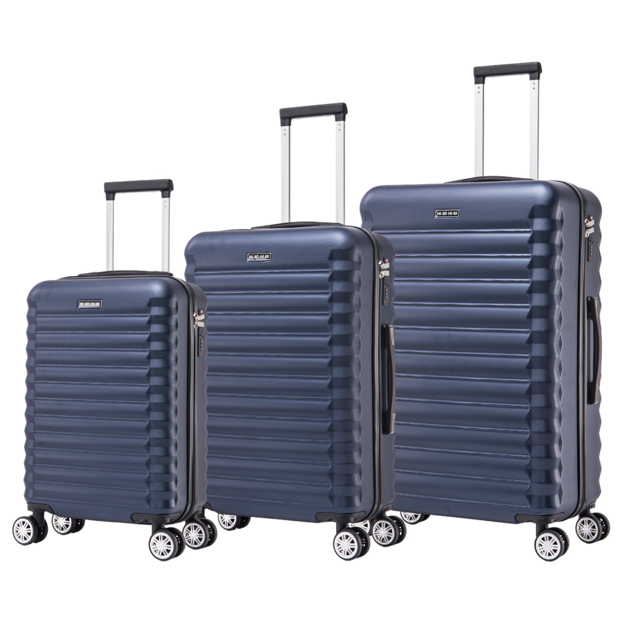 Conjunto de Maletas de Viaje Elegantes: Carcasa Ligera de PP, Cerradura Numérica, 4 Ruedas Giratorias 360°, Asa Telescópica de Aluminio Juego de Maletas Set Trolley Maleta Cabina（6999 M4 M005 8002 8008 FLASH-8 ）
