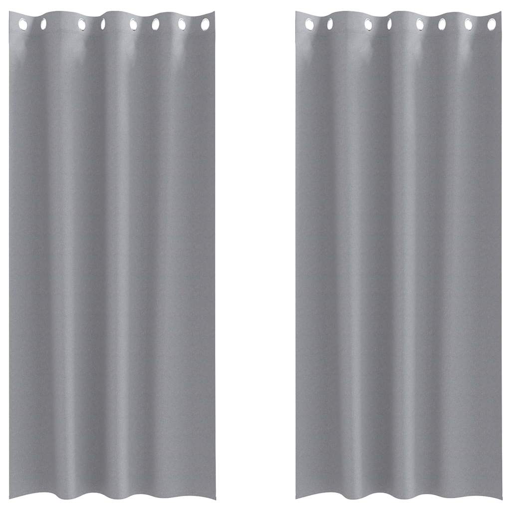 vidaXL Cortinas Opacas con Anillas 2 pcs 260 x 140 cm Poliéster