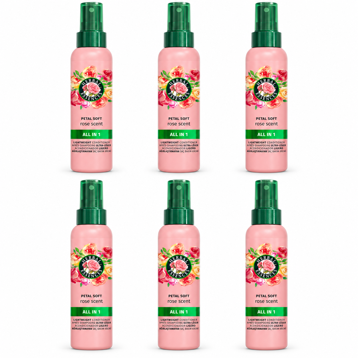 Herbal Essences Acondicionador Sin Aclarado Aroma a Rosas 145 ml - Paquete de 6 Unidades