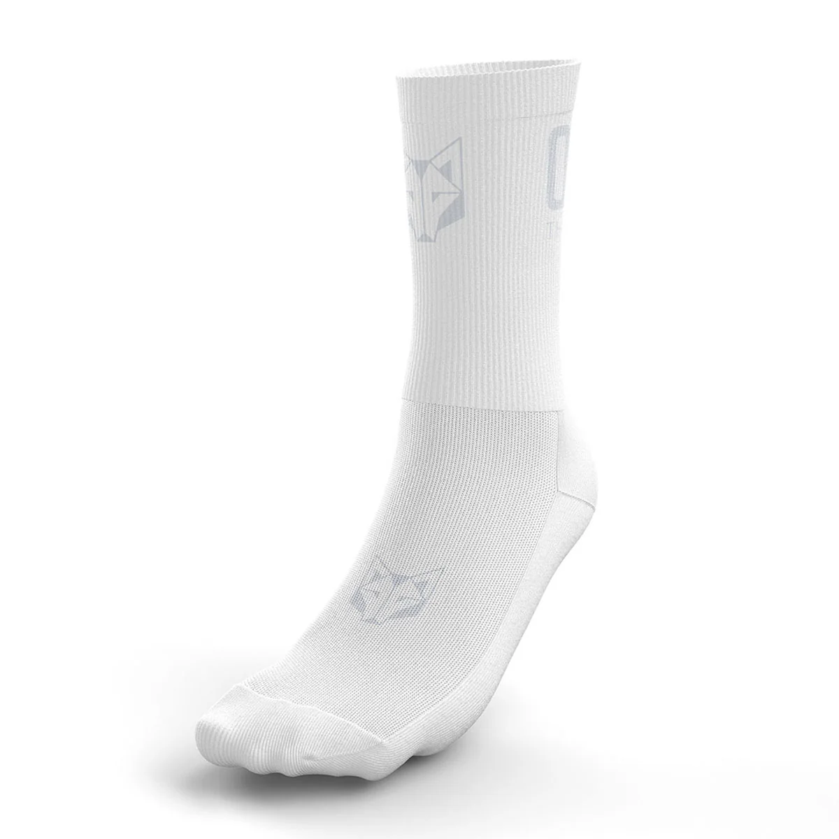 Calcetines Deportivos OTSO Ultra Ligeros, Transpirables y Sin Rozaduras – Running, Gym, Ciclismo... - Muchos Diseños Disponibles y Originales (Full White)