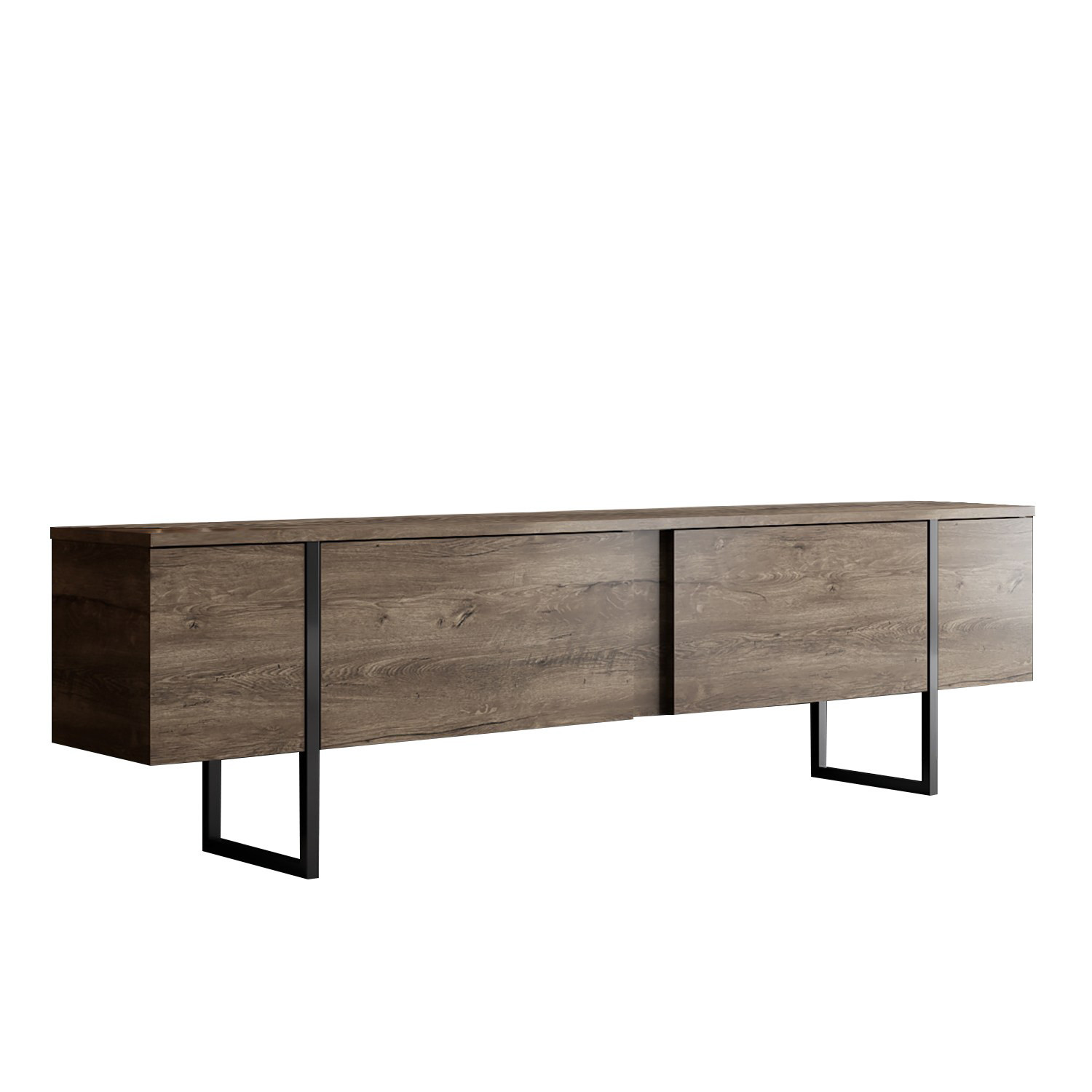 Habitat y Jardin - Mueble para la tele de madera <<Luxe>> - 180 x 30 x 50 cm - Negro