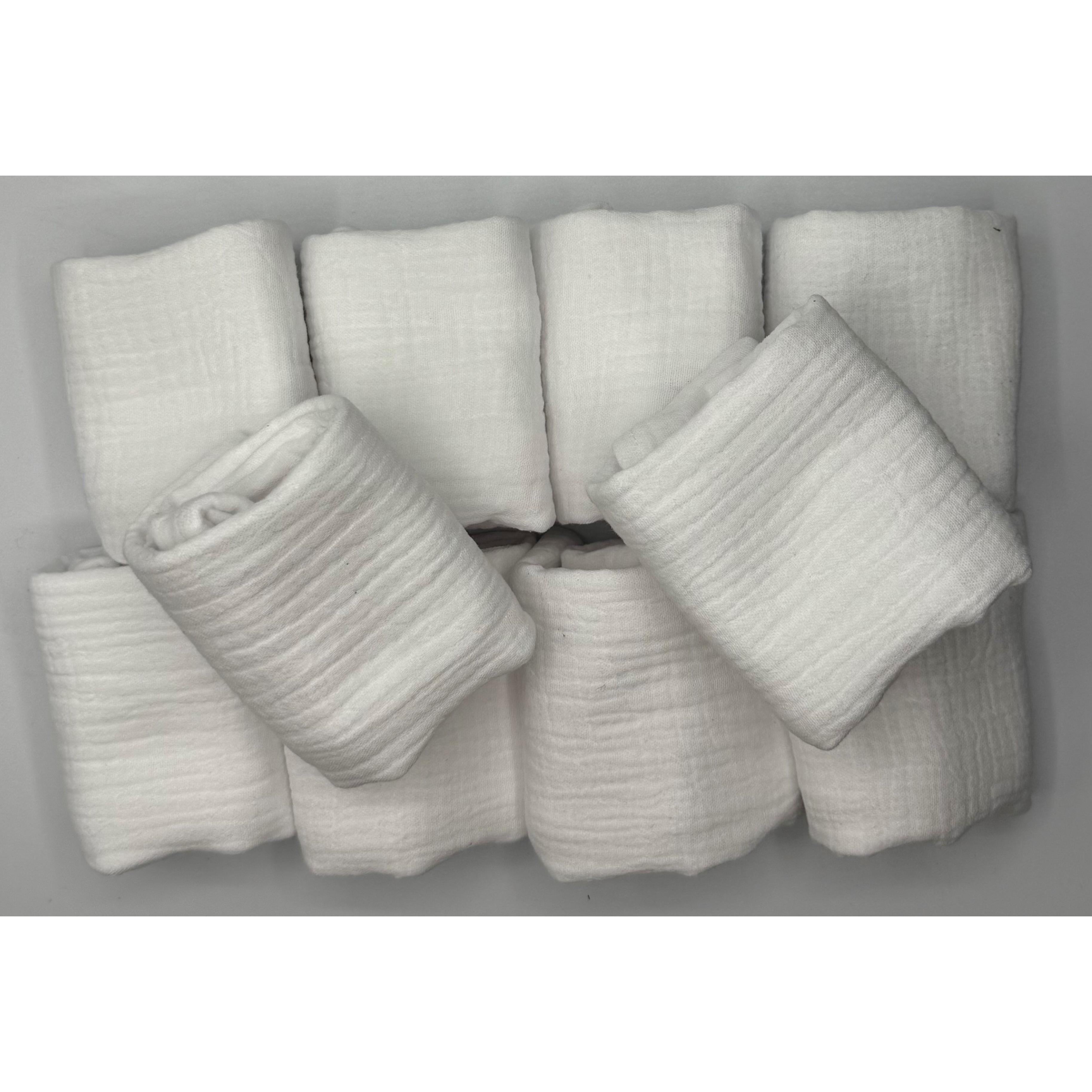 10 GASAS MUSELINAS ALGODÓN ORGÁNICO BABYLINE 48X24 CM PARA BEBÉS. TOALLAS BEBÉS RECIEN NACIDOS. MUSELINA ECOFRIENDLY, TOALLITAS REUTILIZABLES.