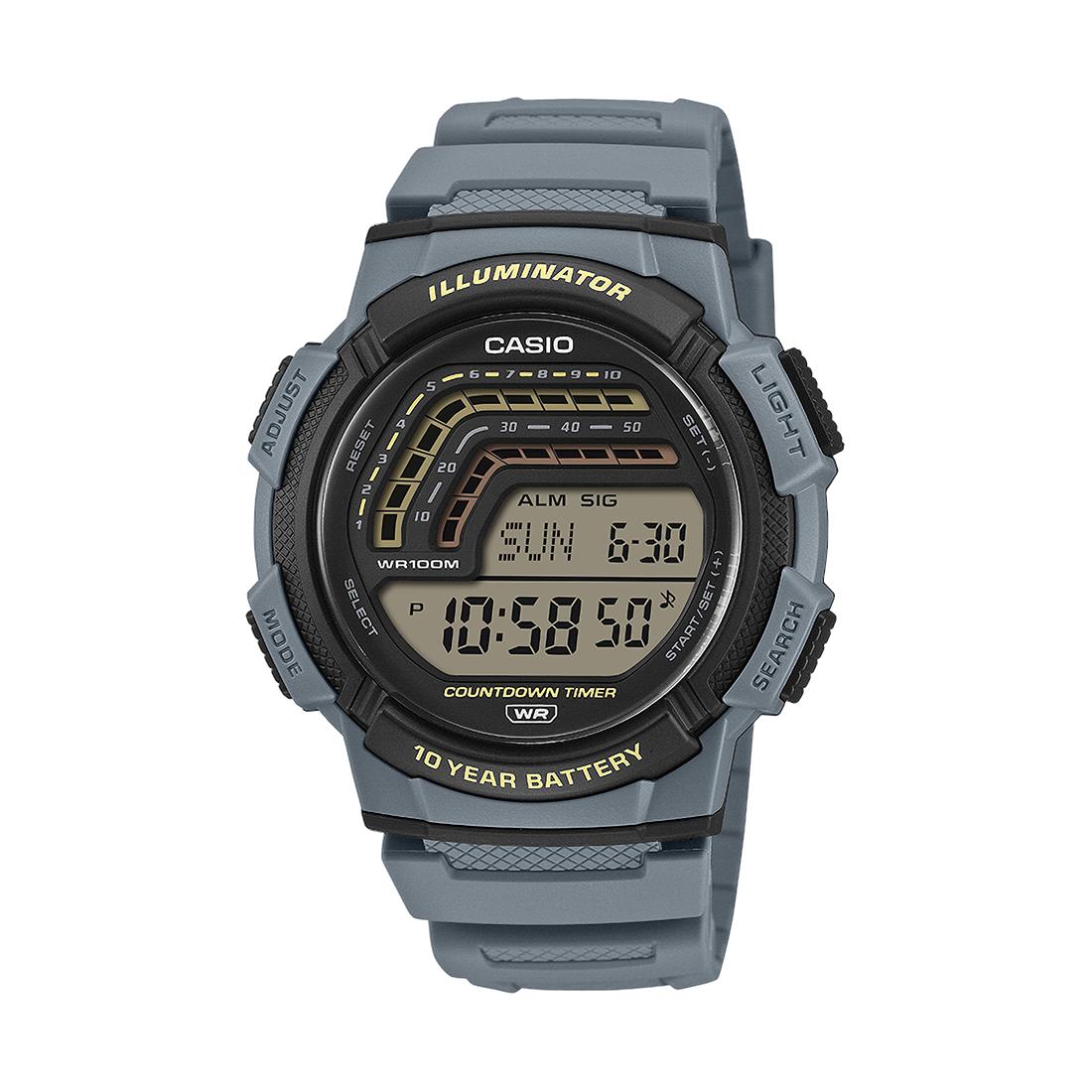 Reloj Casio para Hombre, Digital, Deportividad y estilo Retro, Precioso color azul, Pila para 10 años, Resistente al agua 10 Atm, !NOVEDAD! Ref. WS-1800-2AVEF