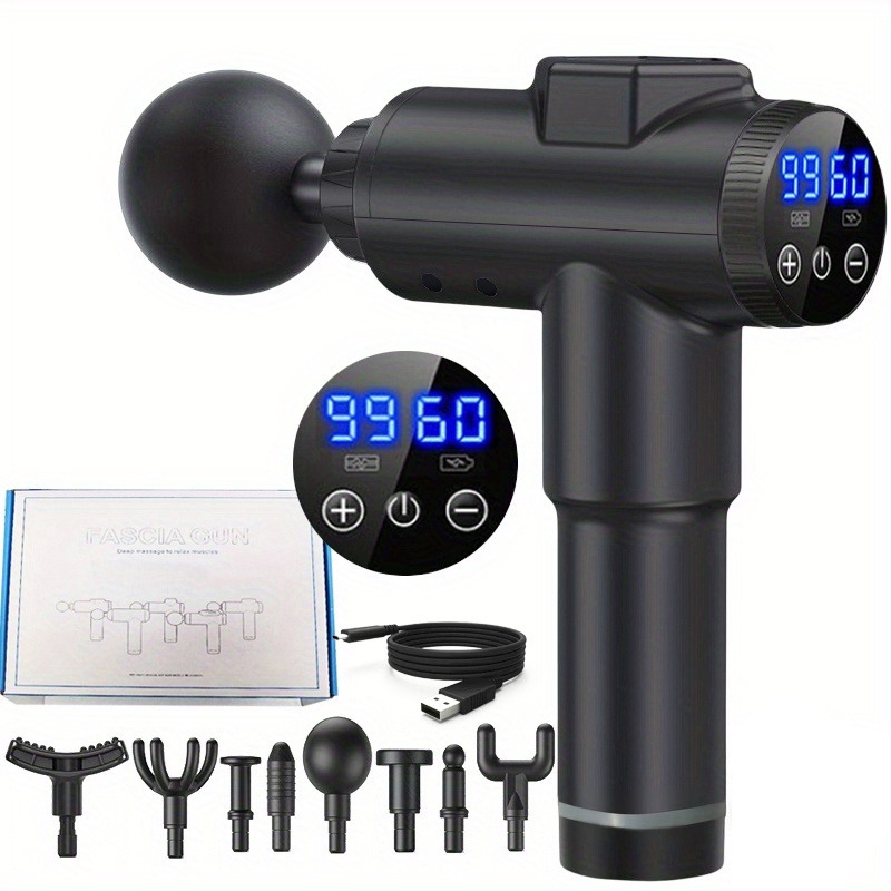 TK Pistola de masaje corporal para Fascia, masajeador muscular para cuello y espalda, máquina de masaje para cuello Cervical, equipo de gimnasio