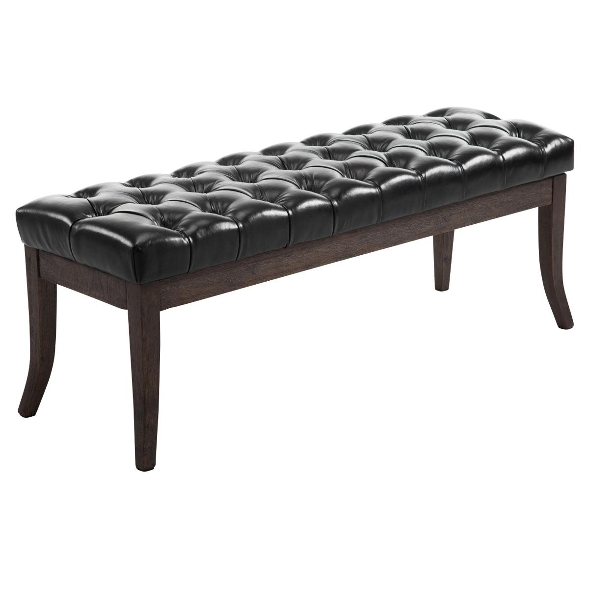 Taburete Recibidor Ramses En Madera Oscura Negro,120 cm