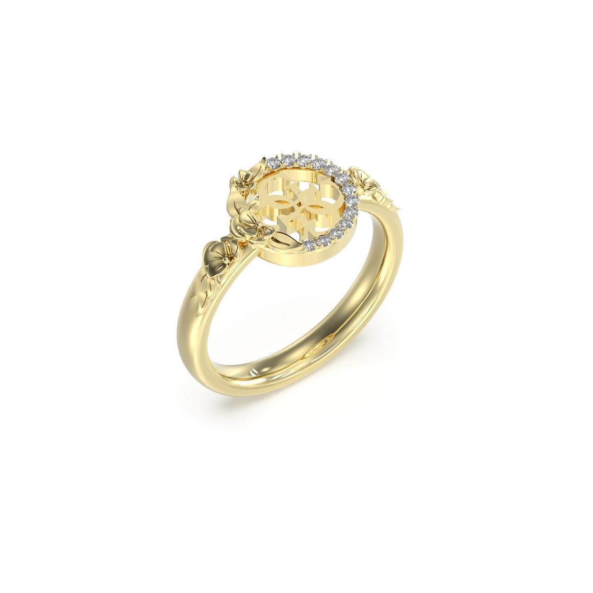 Guess Anillo Mujer 4love De Acero Dorado Talla Europea 52 Talla España 12,00 Jubr05042jwyg52
