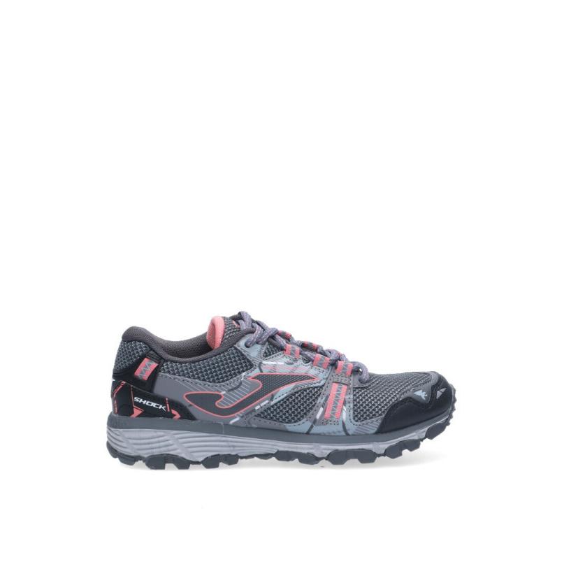 Zapatillass Treking Joma - Mujer - Suela Plana - Modelo Shock Lady - Color Gris