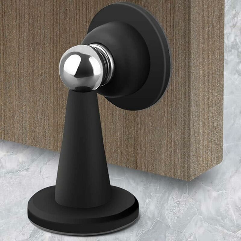 TK Tope de puerta magnético, Tope de puerta de silicona extraíble y lavable, Tope de puerta de piso autoadhesivo, Tope de puerta silencioso anticolisión para esquina de pared, baño, dormitorio Macaro