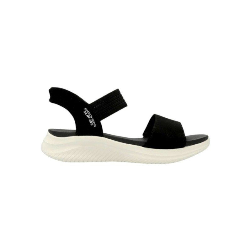 Sandalia Negra Slip-ins Skechers Negra Mujer