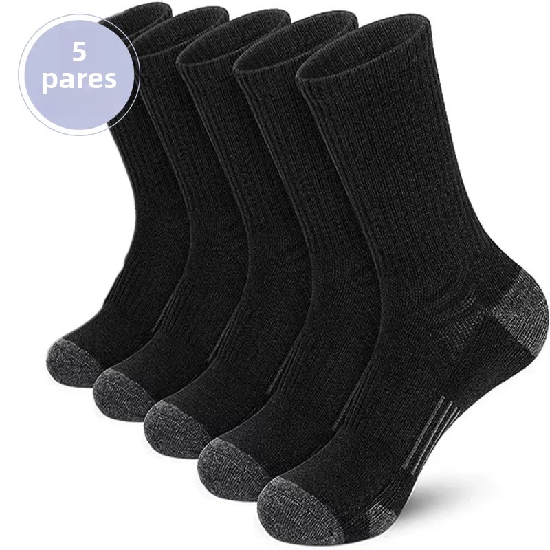 TK 5 Pares De Calcetines Deportivos Para Hombre Calcetines De Calf Performance Algodón Y Poliéster Transpirables Y Confortables Para Correr Y Actividades Al Aire Libre