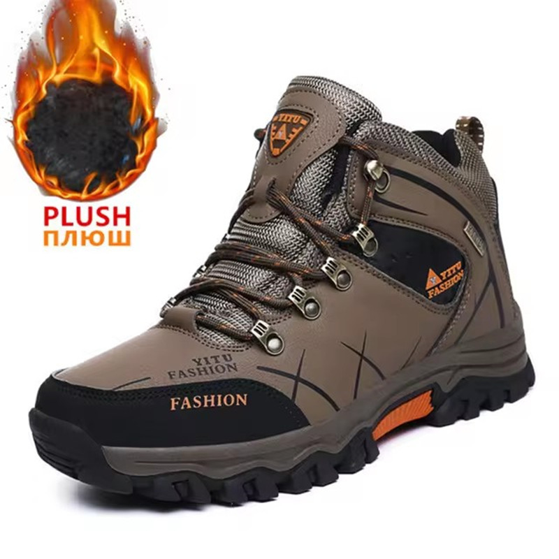 TK Botas De Nieve Para Hombre Invierno Impermeables De Cuero Suela De Goma Talla 39-47 Botines De Trabajo Calientes Para Senderismo