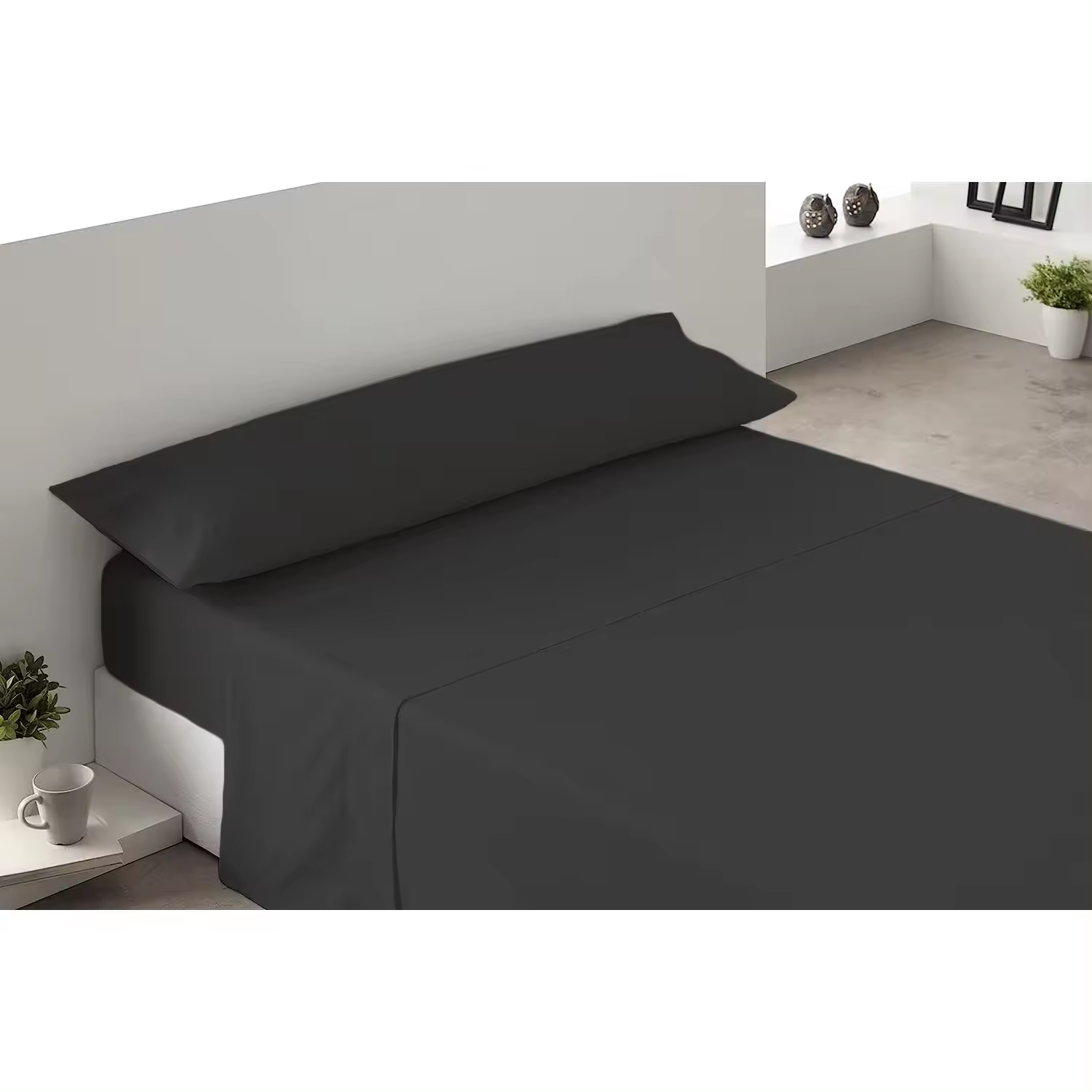 Juego de Sábanas 100% Poliéster 3 Piezas, Para Camas de 90/105/135/150/180/200cm, Profundo hasta 30cm Sabanas, Funda de Almohada - Bajera Ajustable Elastica y Encimera.