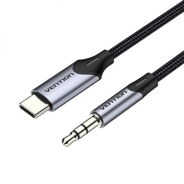 Vention cable conversor audio usb-c a jack 3.5 macho - 1m - color gris