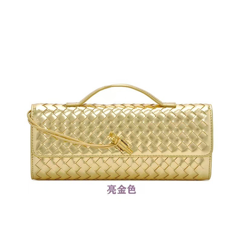Bolsos de mano tejidos para mujer, bolso cruzado de hombro de piel sintética para noche, bolso bandolera de mano para formal, boda, fiesta