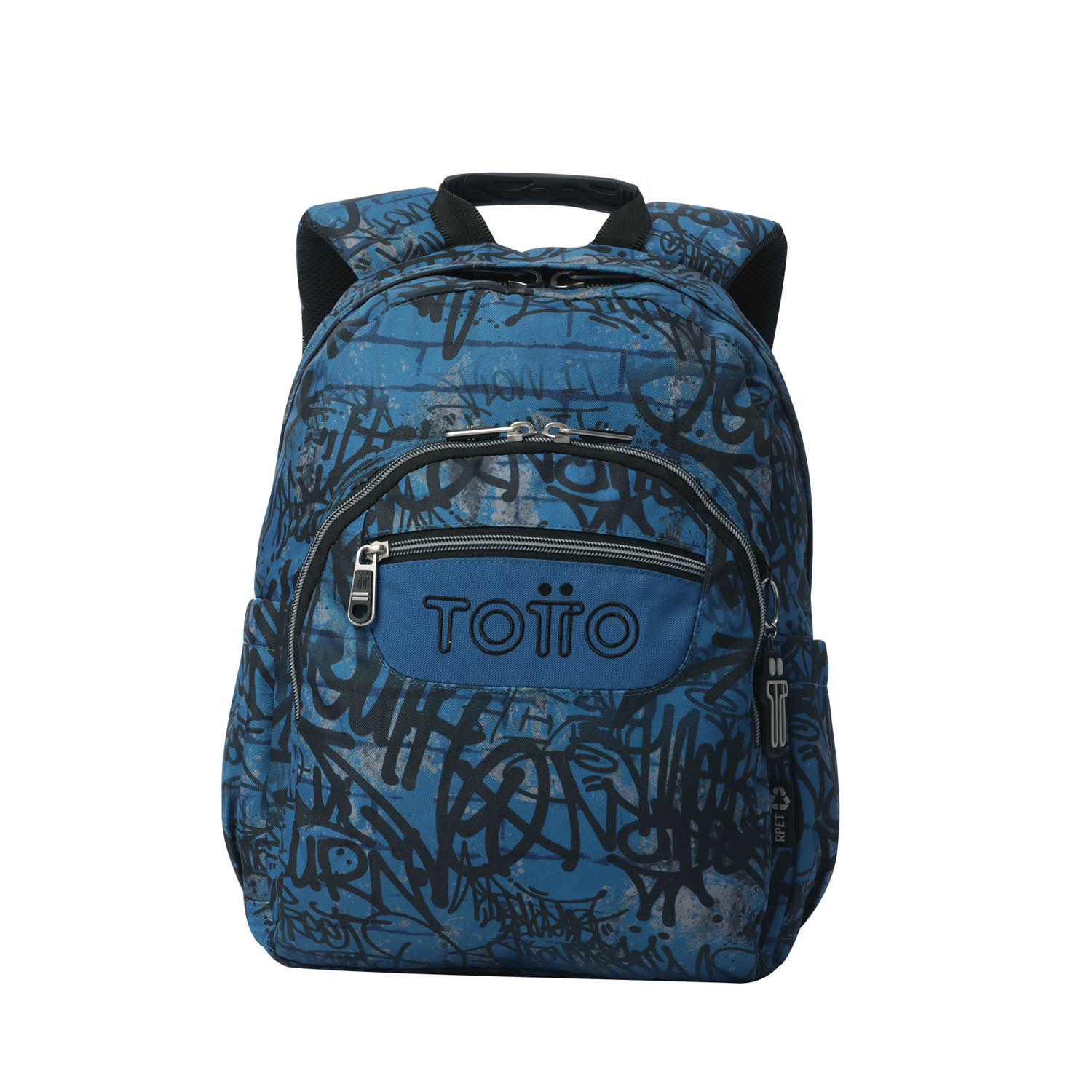 Totto Mochila escolar Gommas Material: Poliéster reciclado 29 x 39 x 14 cm
