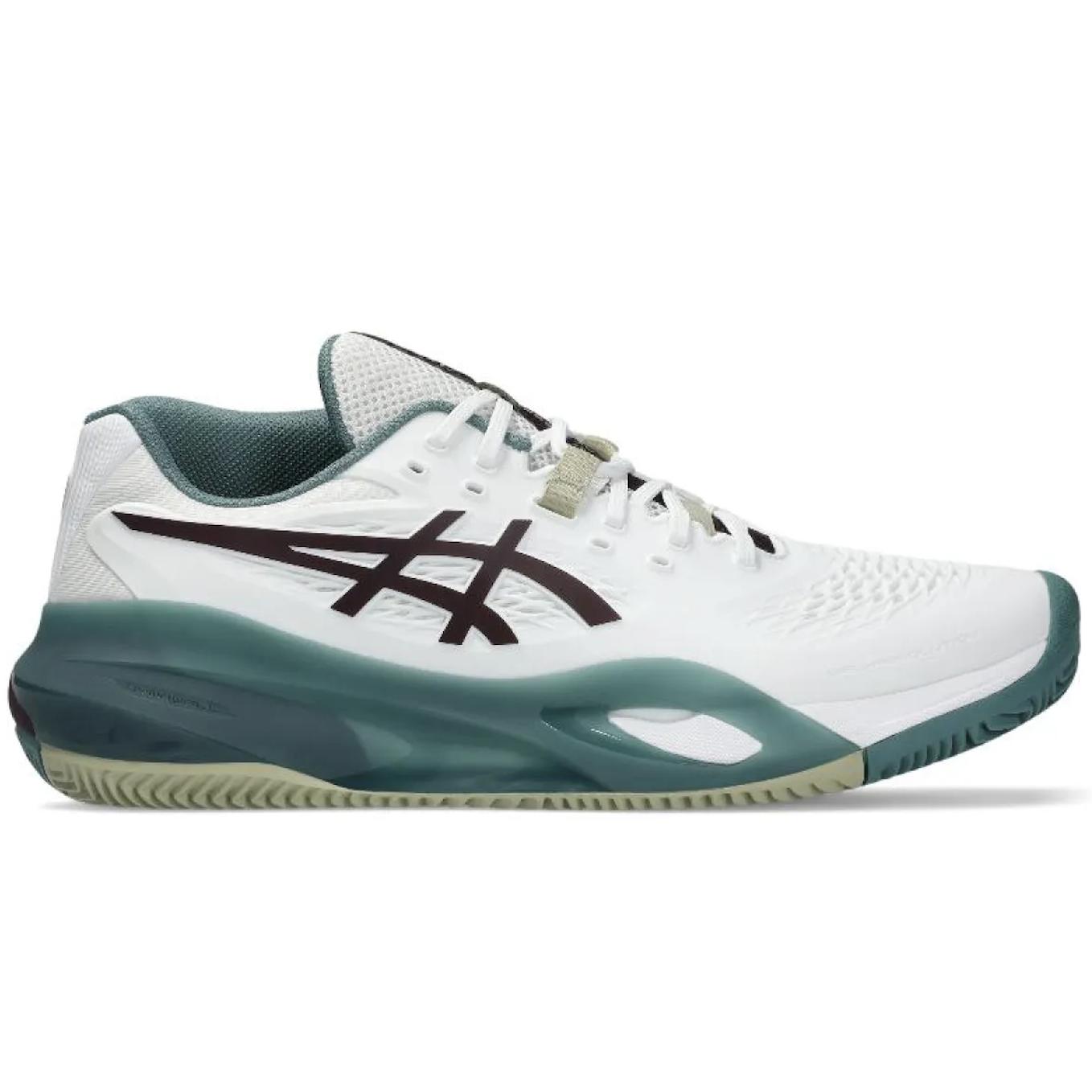Zapatillas de Padel Asics Gel Resolution X Clay Blanco Verde Oscuro