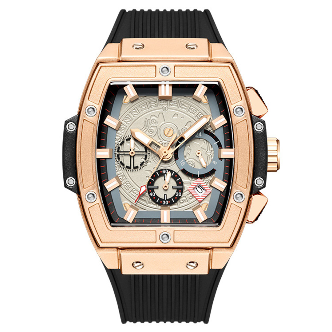 Reloj para hombre con llamativo diseño de barrilete, esfera hueca, estilo deportivo.