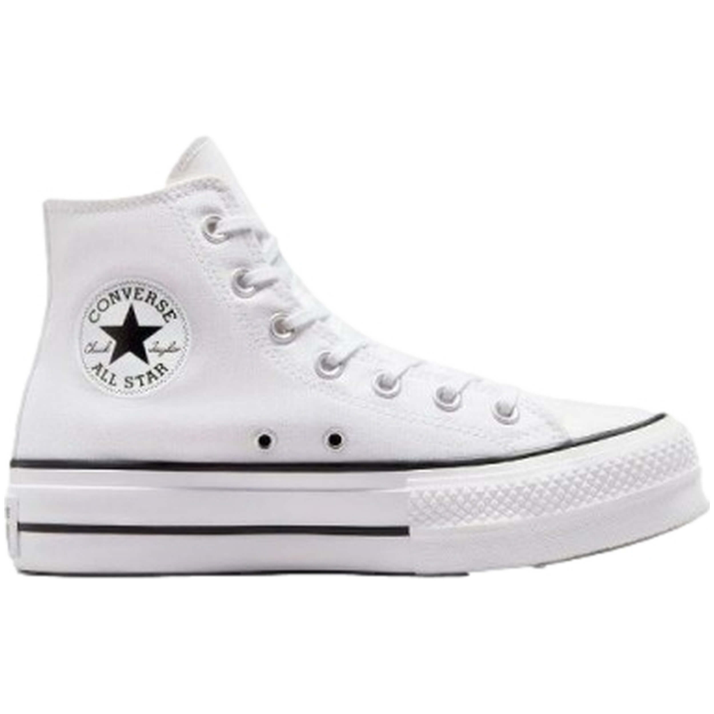 Botas Converse modelo Ctas Lift Hi White/Black/White en color Blanco