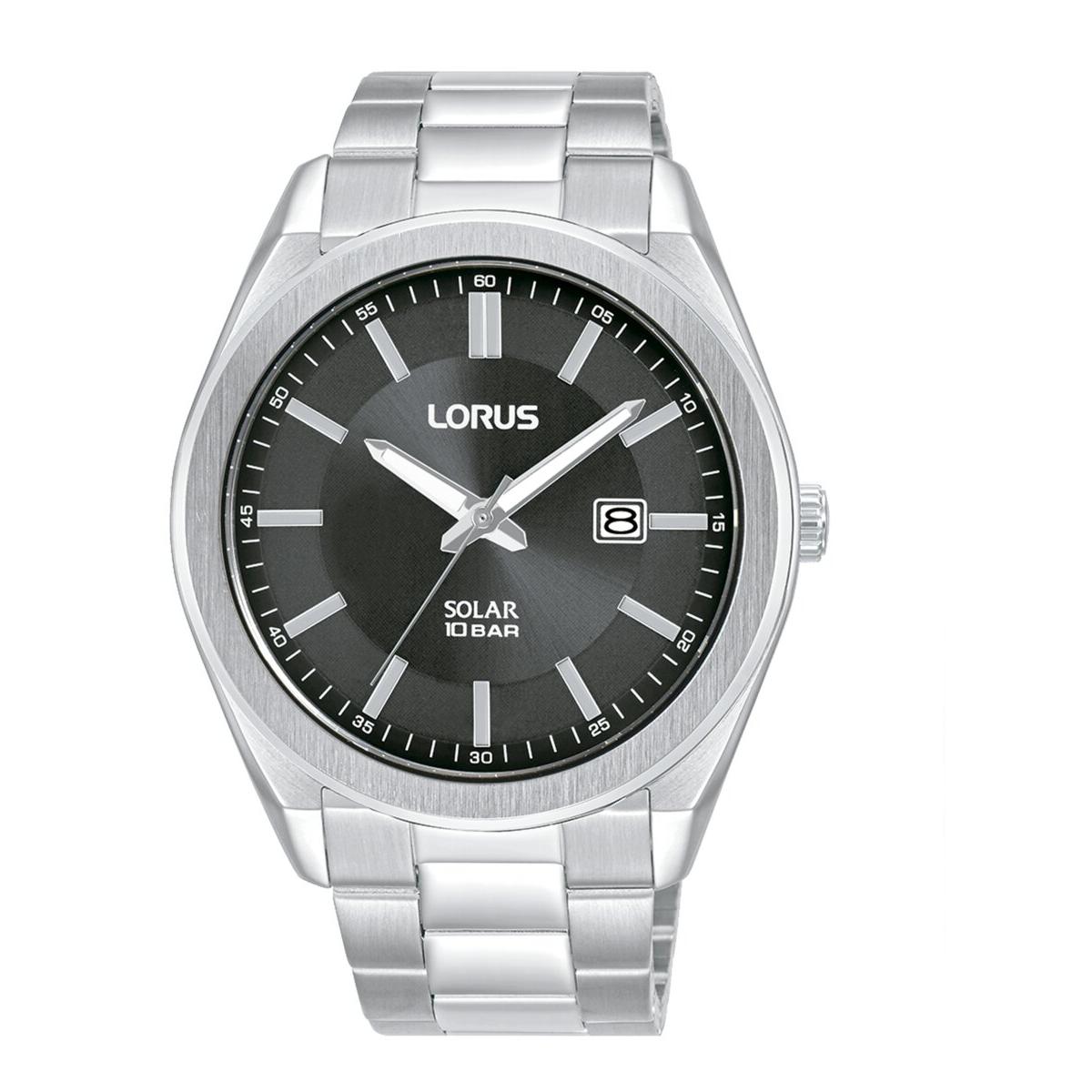 Lorus Reloj Hombre Caja De Acero Pulsera Acero De Color Plata Resistente Al Agua 10 Atm