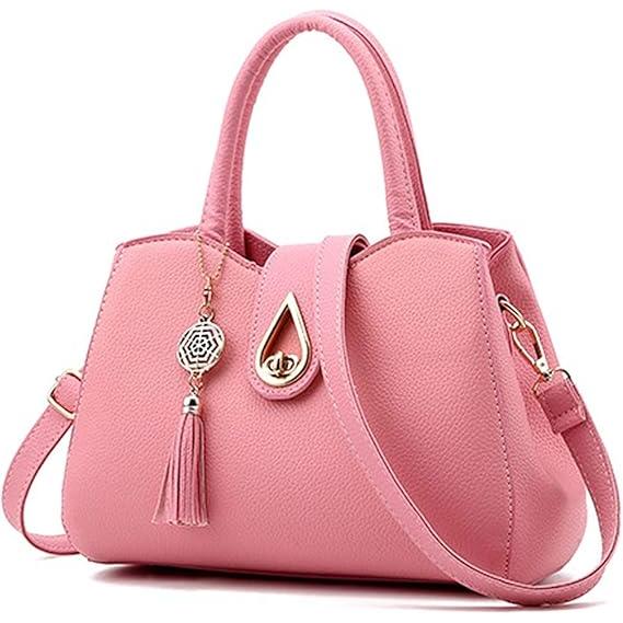 Bolso de cuero sintético para mujer, con asa superior, cartera de dama, elegante, para trabajo, ataché, bolsa de mano