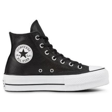 Zapatillas Converse de piel negra con plataforma bota chuck taylor all star originales negro