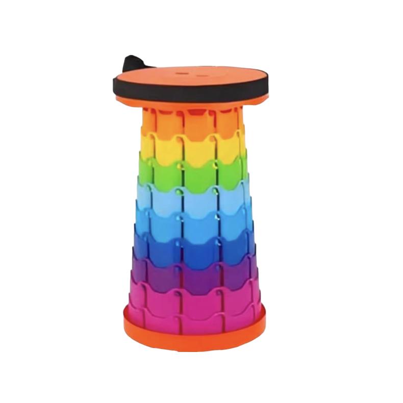 TK Taburete Plegable Portátil, Taburete Telescópico Ligero y Duradero para Actividades al Aire Libre como Viajes, Pesca, Senderismo y Camping (Multicolor)