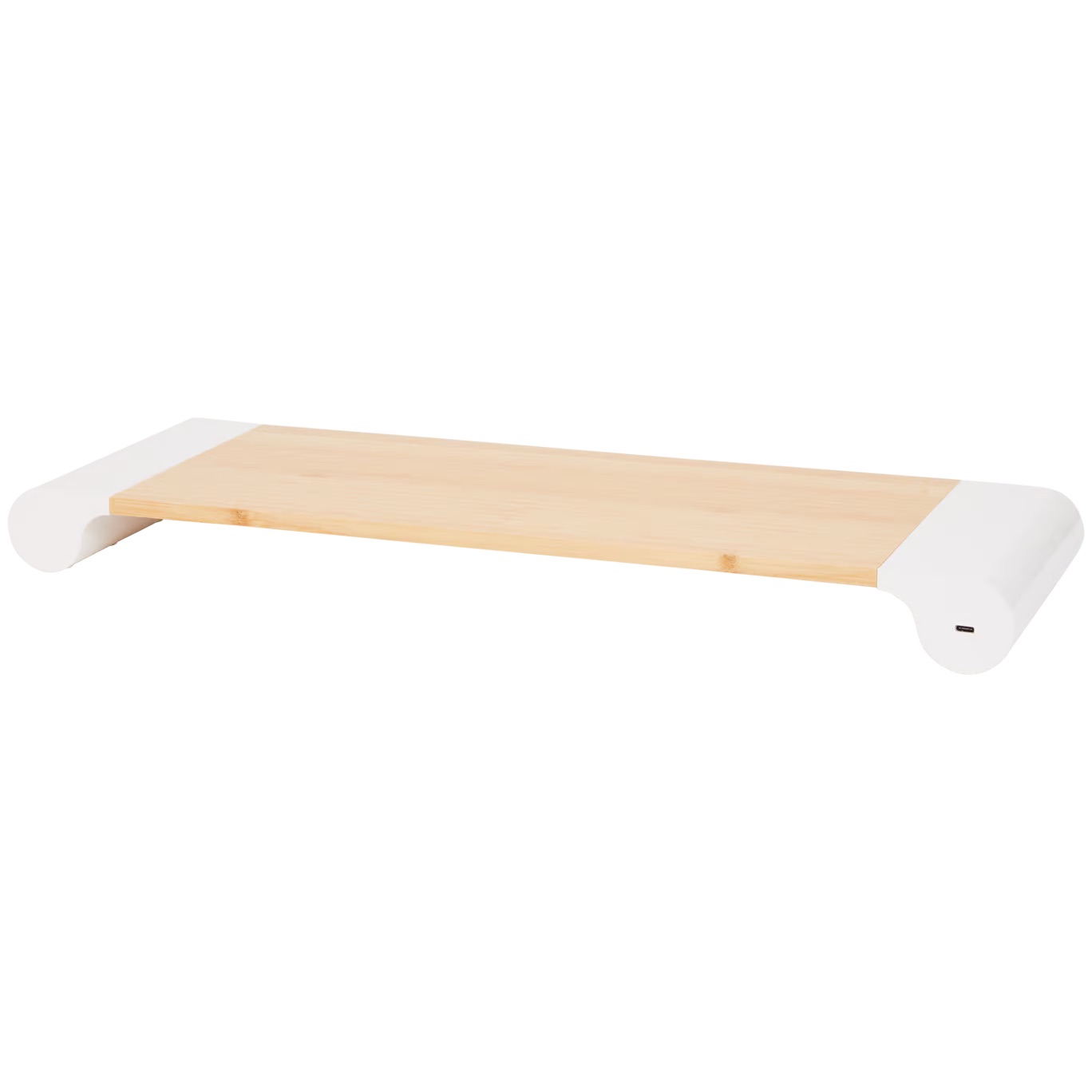 Soporte para monitor  Con 2 puertos USB-A 17x55 cm  Blanco,Negro
