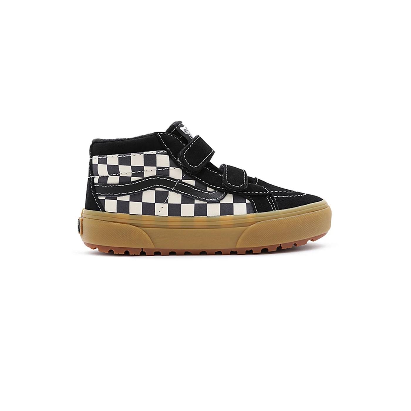 Zapatilla Niño Vans Sk8-Mid V MTE-1 Negra Cuadros