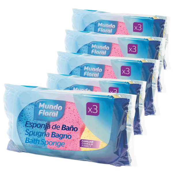 Esponjas de baño silueta pack familiar 30 uds