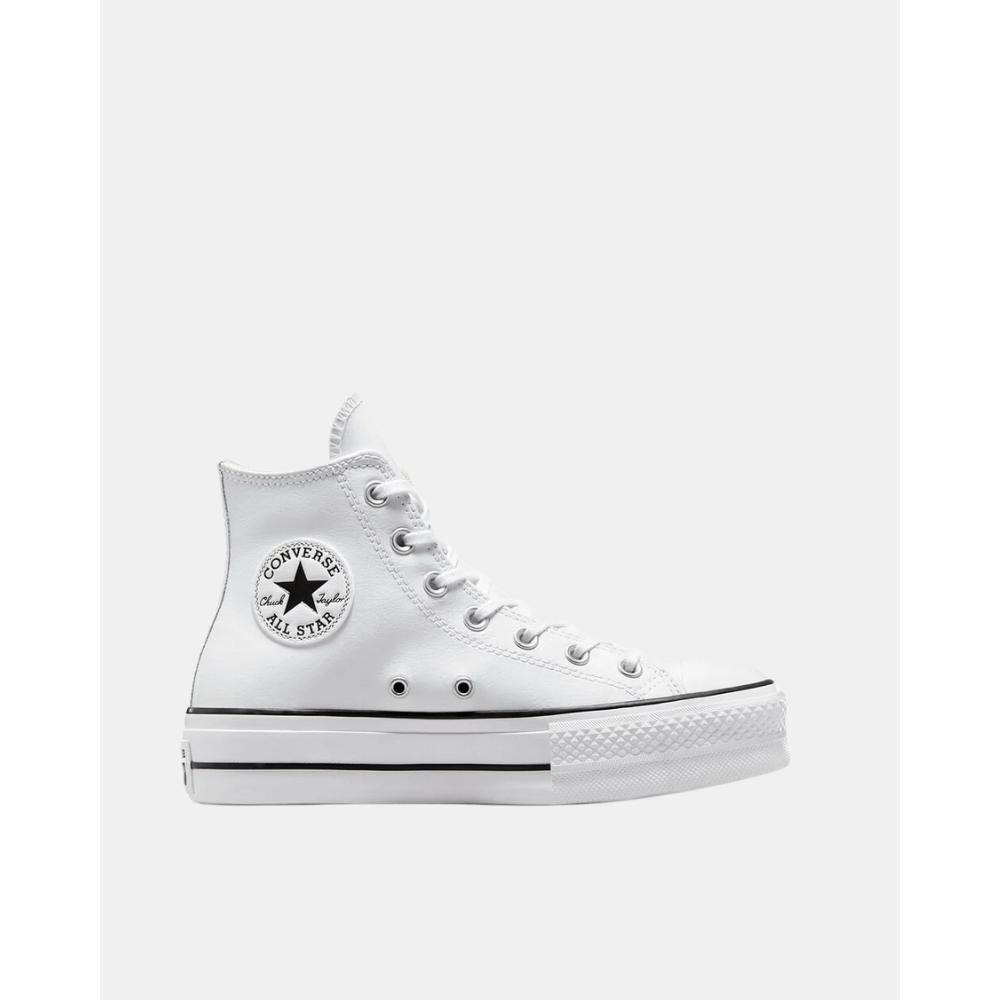Converse Chuck Taylor Leather - Blancas - Zapatillas Plataforma Mujer