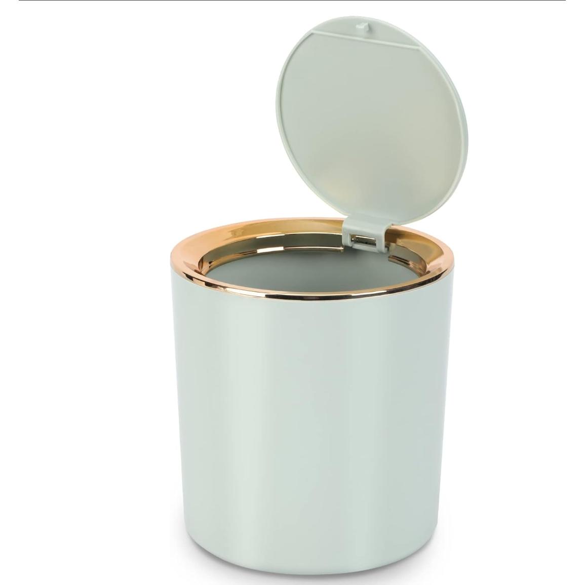 TK Cubo de basura de 2,6 L, Pequeño Cubo de basura para escritura, baño, cambiador, Cocina