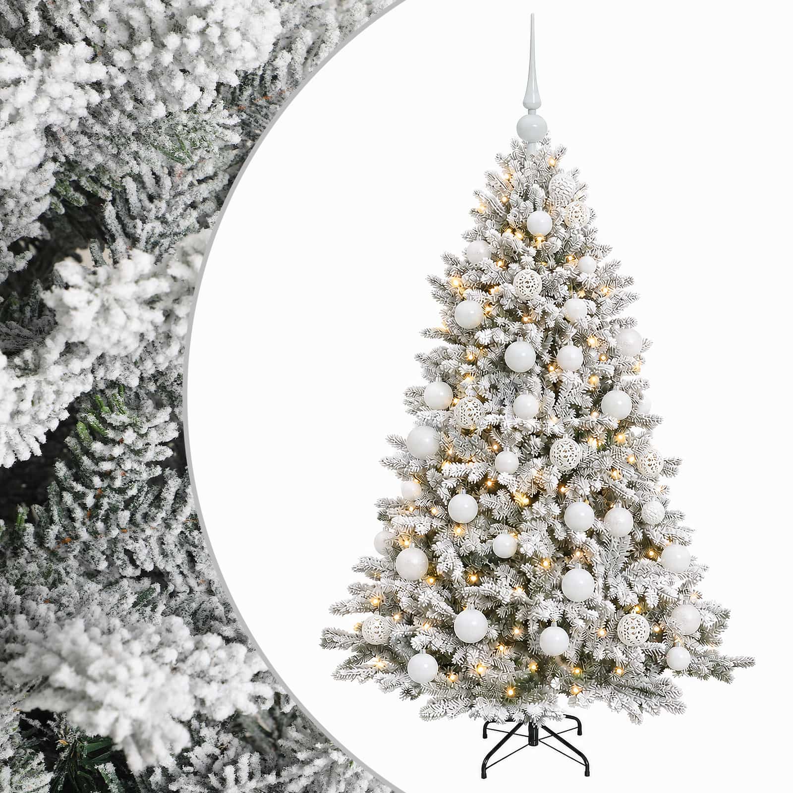vidaXL Árbol de Navidad Artificial con Adorno 150 cm 150 LED Multicolor