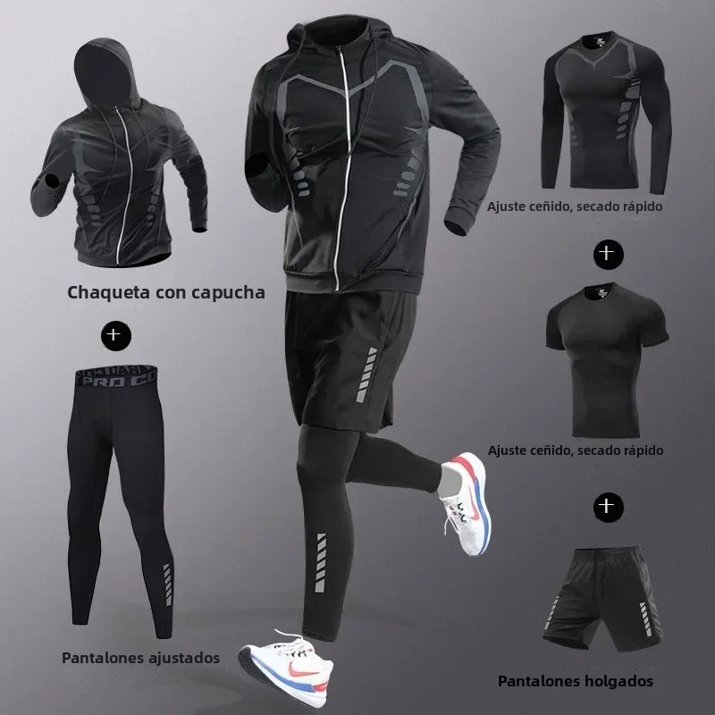 TK Conjunto De Entrenamiento Para Hombres Fibra De Hielo Secado Rápido Running Fitness Completo Para Maratón Ciclismo Gimnasio