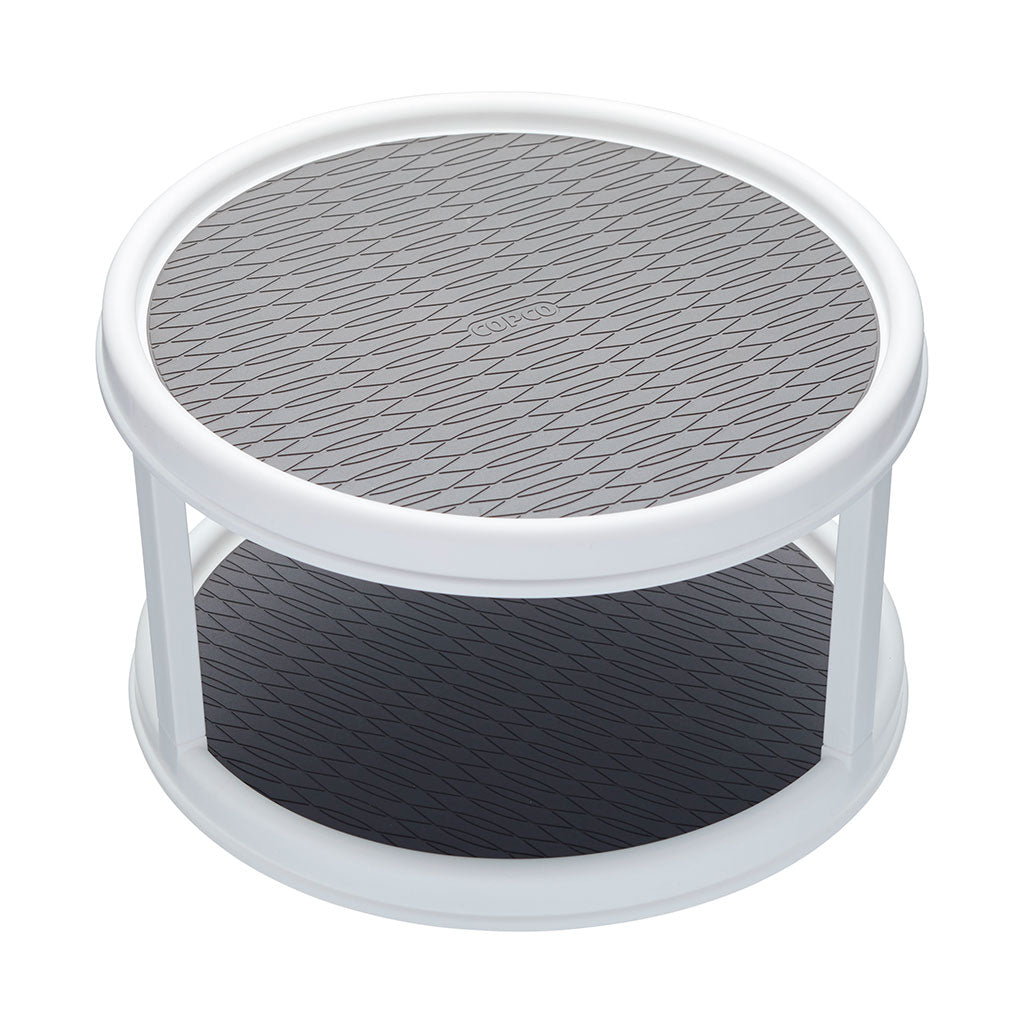 Organizador Giratorio de Dos Niveles para Cocina - KitchenCraft, 30 cm de Diámetro, Antideslizante, Ideal para Especias y Condimentos