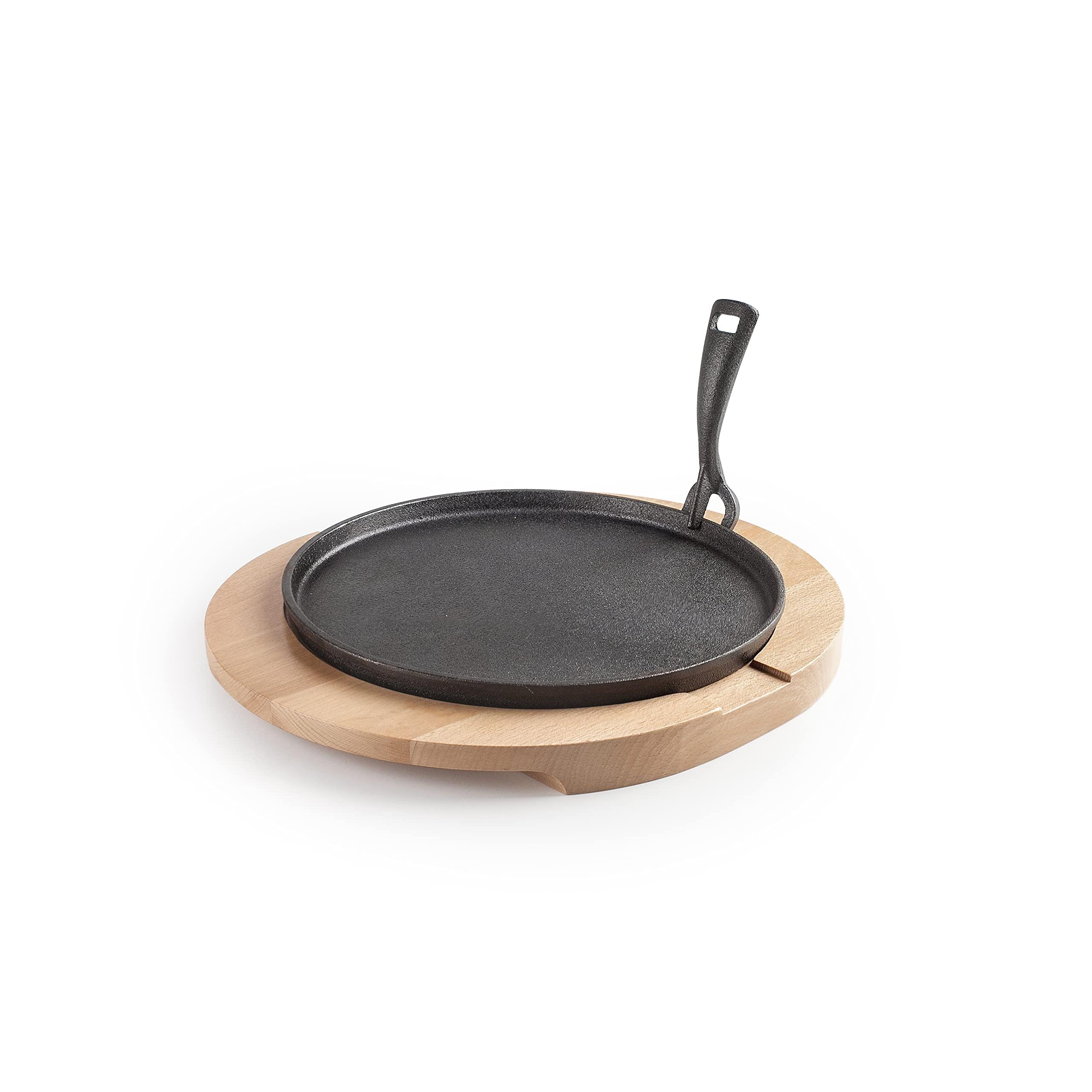 IBILI 627026 Plato hierro fUNdido + base madera 26 CM