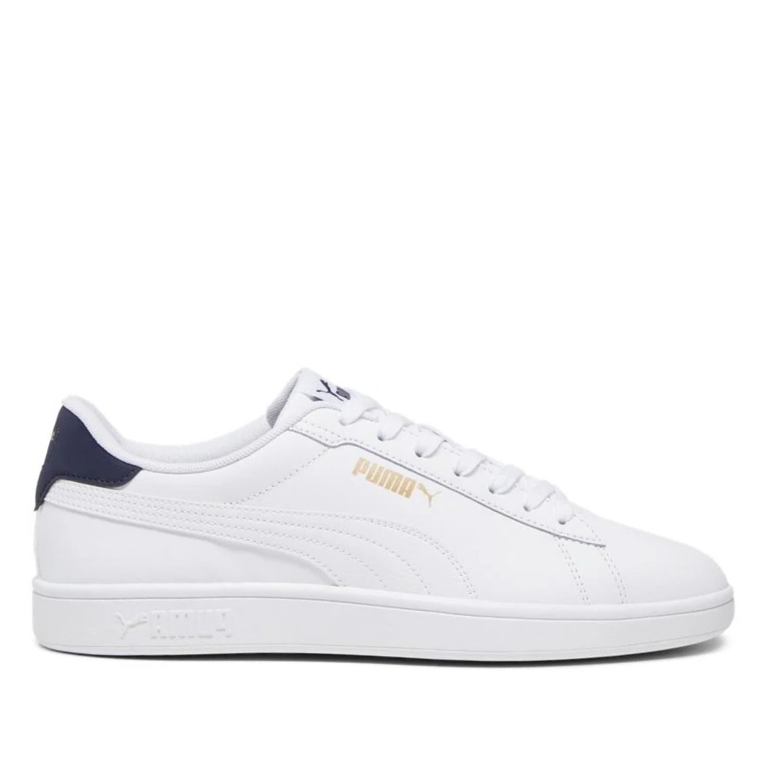 Zapatillas deportivas Puma smash 3.0 blancas con panel azul