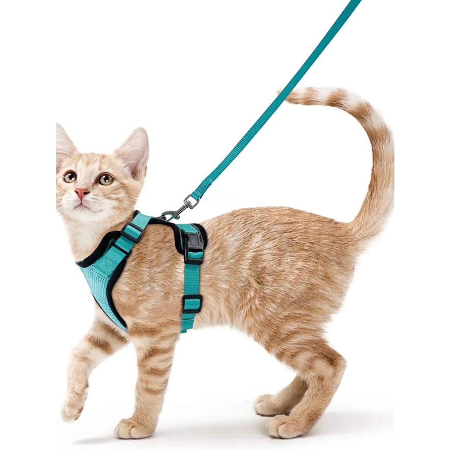 TK Correa Y Arnés Para Gatos Para Pasear Resistente Al Escape Vestido Suave Ajustable Fácil Control Para El Manejo De Los Gatos