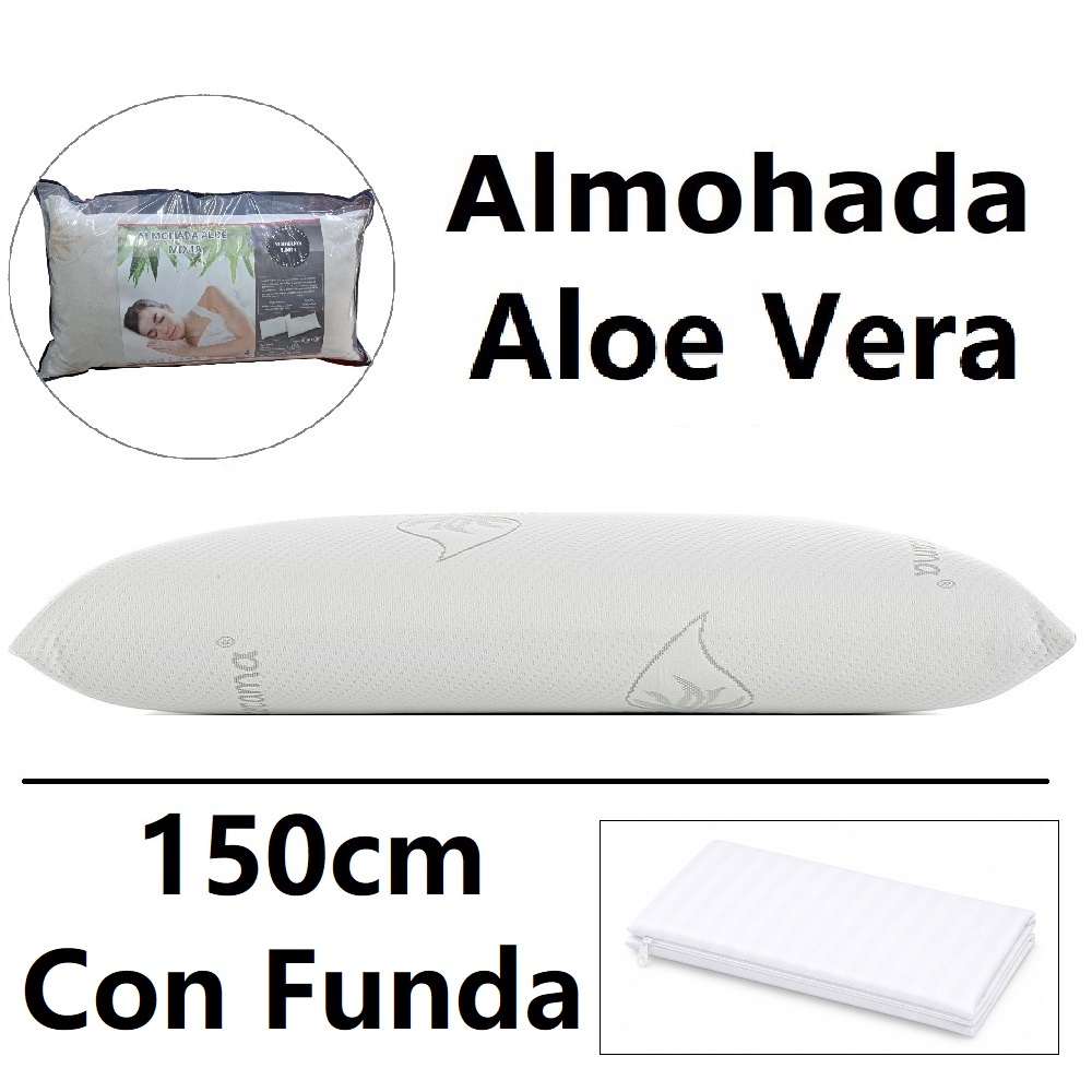 Almohada de 105cm mixta fibra, medidas (105 x 40 cm),color blanco,Dosantex,fespu