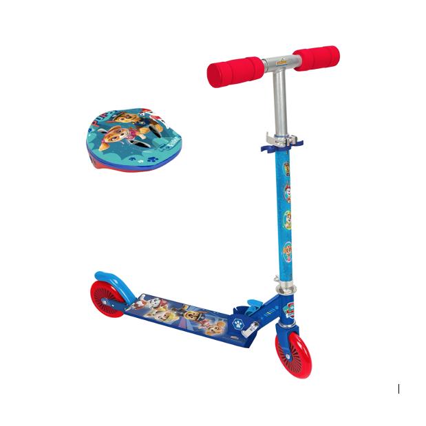 Pack de Patinete infantil 2 Ruedas y Casco de Patrulla Canina (6166) +3Años + REGALO PELOTA