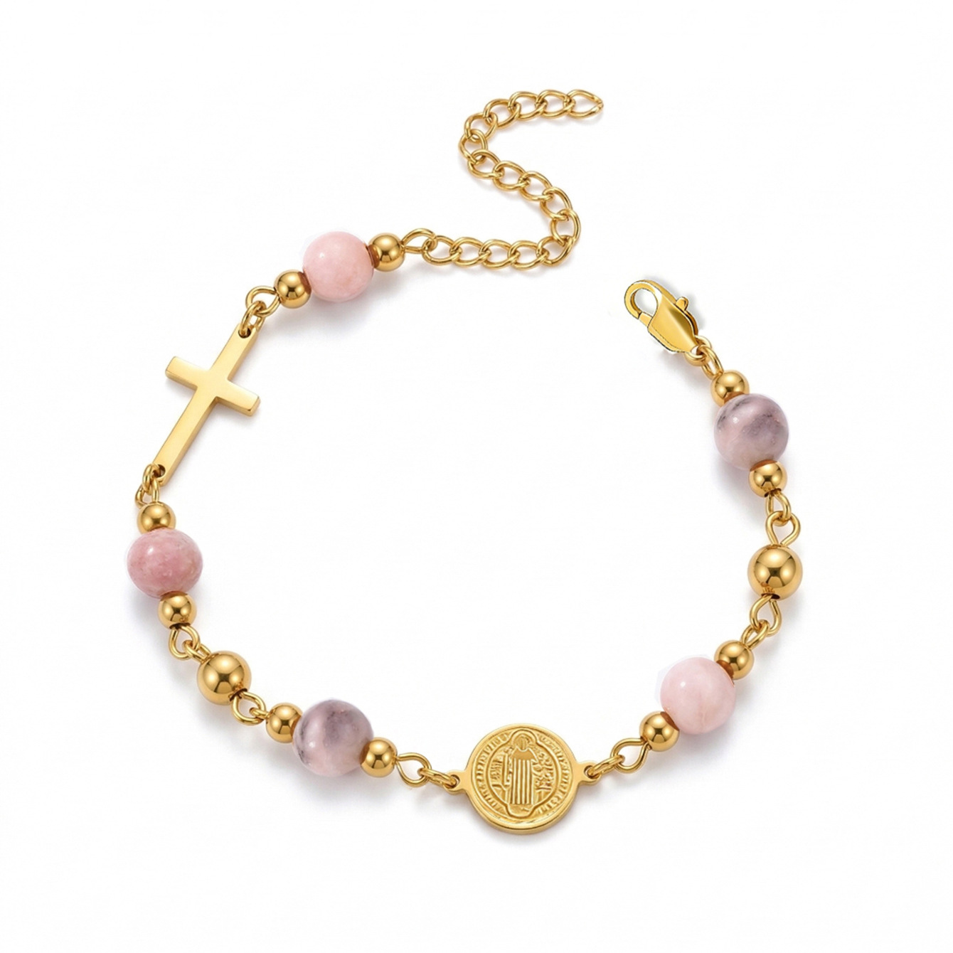 Pulsera de mujer (con colgante de cruz)