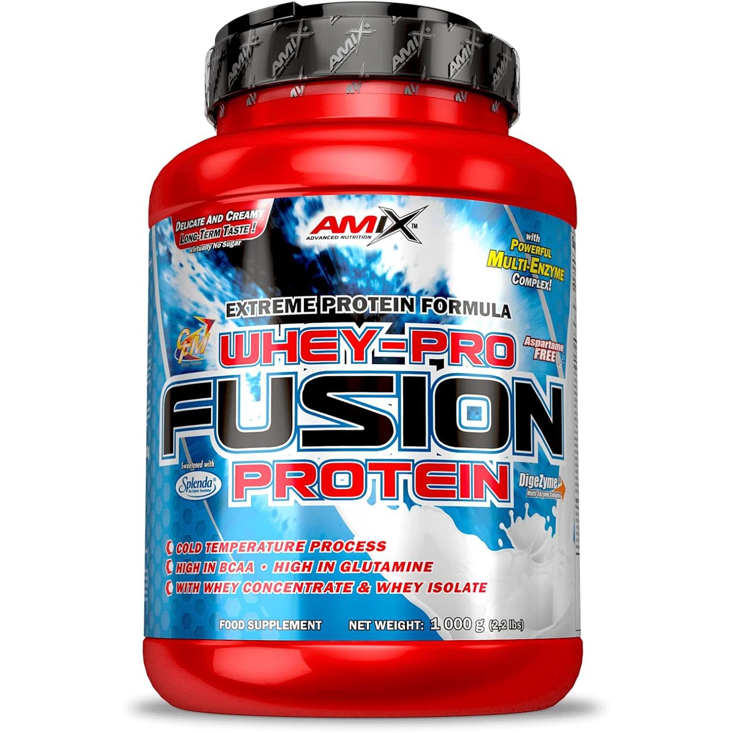 Suplemento Proteico Amix Nutrition Whey Pure Fusion 1 Kg - Sabor Doble Chocolate Blanco + SHAKER REGALO