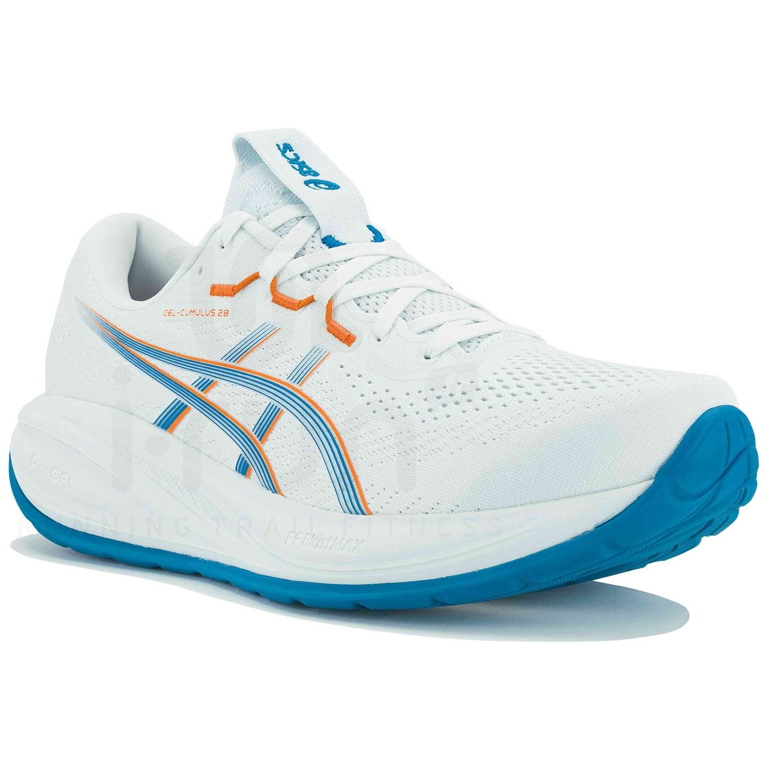Zapatillas Asics modelo Gel-Cumulus 23 "White/Blue" para hombre y mujer en color Blanco