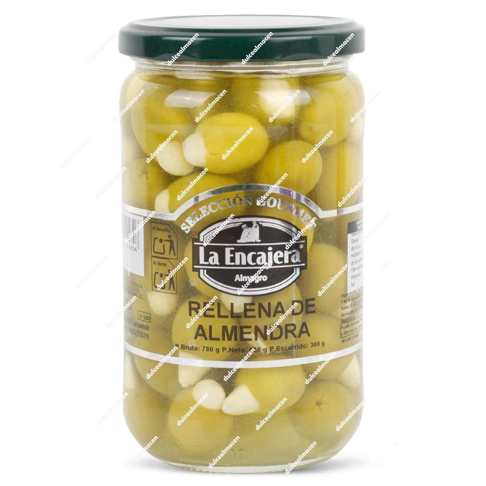 La Encajera Aceitunas Selección Gourmet Rellenas de Almendra 780 g - Calidad Artesana