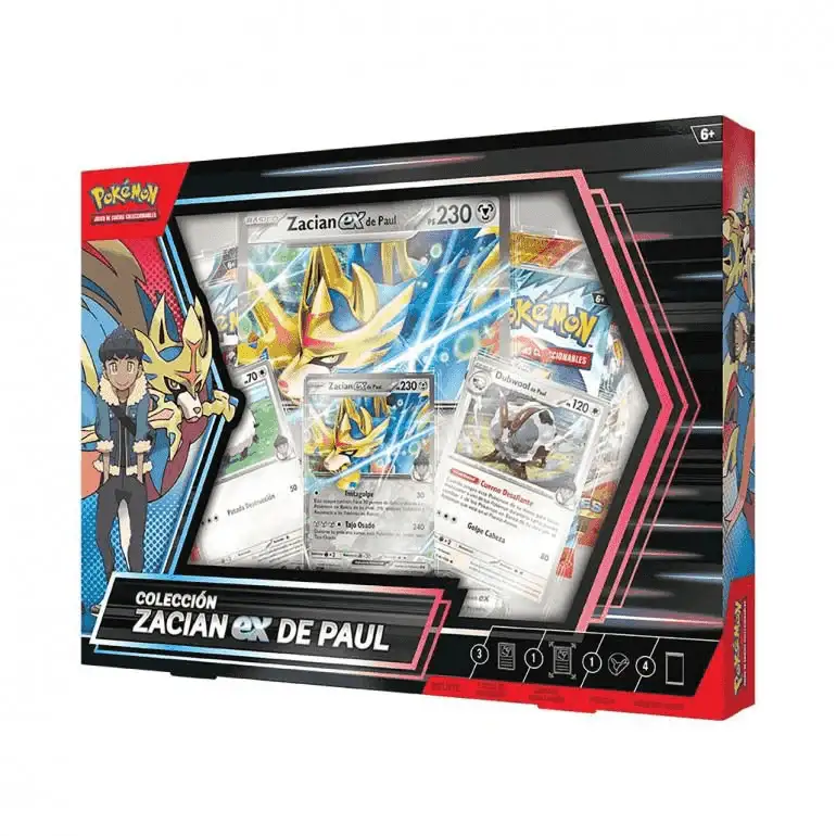 Pokemon TCG Escarlata y Purpura Zacian Ex de Paul - Nuevo precintado