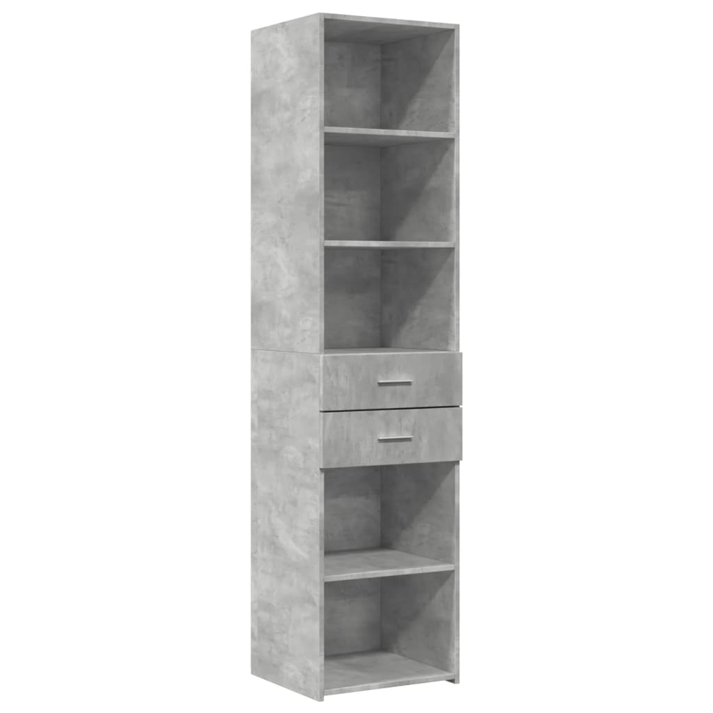 vidaXL Aparador de madera de ingeniería gris hormigón 45x42,5x185 cm